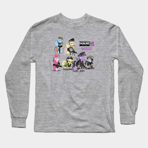 Mane Team Six Long Sleeve T-Shirt by daryllalvero